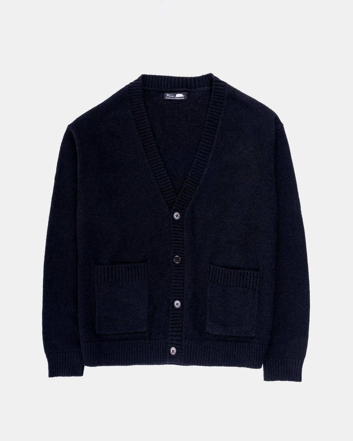 Voir Dire Button Up Knit Cardigan (Black)