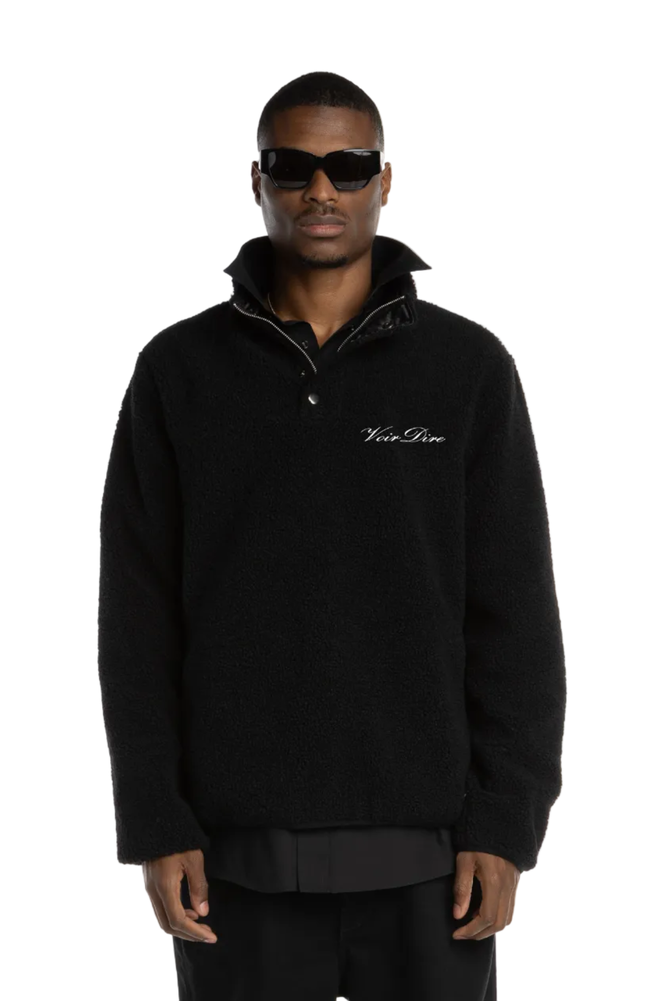Voir Dire Sherpa fleece jacket.
